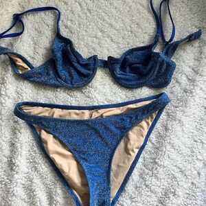 Blue Sparkle Bikini Set